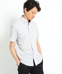 TAKEO KIKUCHI（タケオキクチ）の「COOLMAX サッカーストライプカットソー半袖シャツ（トップス・メンズ）」