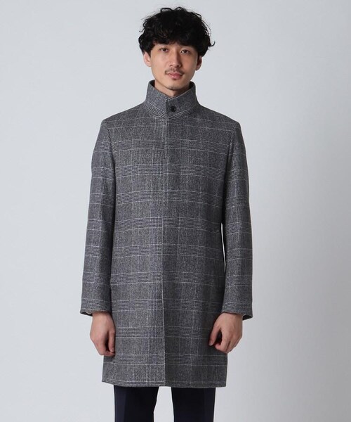 TAKEO KIKUCHI(タケオキクチ)の「グレンチェックコート(ジャケット/アウター・メンズ・チャコールグレー(214)・02(M)/03(L)/04(LL))」の3枚目の写真