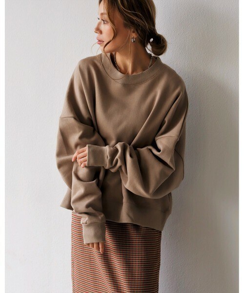 Auntie Rosa Holiday（アンティローザホリデー）の「ビッグスリーブスエットプルオーバー（スウェット・レディース・ホワイト/グレー/ブラウン/パープル・FREE）」の3枚目の写真