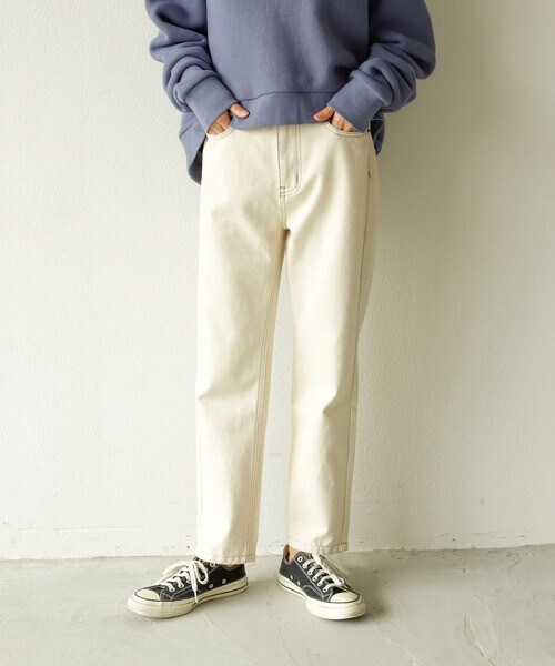 Auntie Rosa Holiday（アンティローザホリデー）の「ハイウエストガールフレンドデニム（デニムパンツ・レディース・ブルー/ブラック/ホワイト・S/M/L/XL）」の2枚目の写真