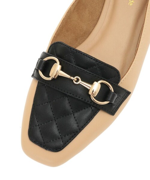 31 Sons de mode(トランテアン ソン ドゥ モード)の「キルティング切替ビットローファー【MARKDOWN】(シューズ・レディース・ブラック/クリームイエロー/ベージュ・S/M/L)」の4枚目の写真