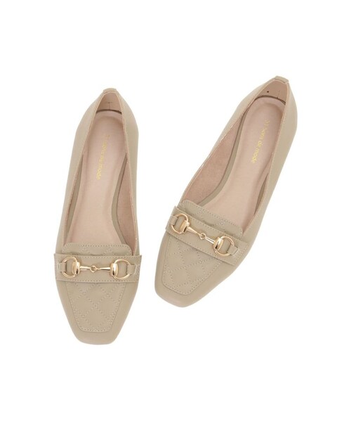 31 Sons de mode(トランテアン ソン ドゥ モード)の「キルティング切替ビットローファー【MARKDOWN】(シューズ・レディース・ブラック/クリームイエロー/ベージュ・S/M/L)」の2枚目の写真