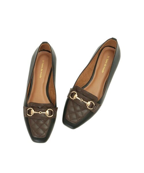 31 Sons de mode(トランテアン ソン ドゥ モード)の「キルティング切替ビットローファー【MARKDOWN】(シューズ・レディース・ブラック/クリームイエロー/ベージュ・S/M/L)」の3枚目の写真