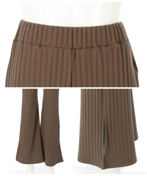 ANAP(アナップ)の「サイドスリットリブフレアパンツ(パンツ・レディース・ネイビー/ブラウン/ブラック・one size / 在庫有り/one size / 売り切れ)」の21枚目の写真