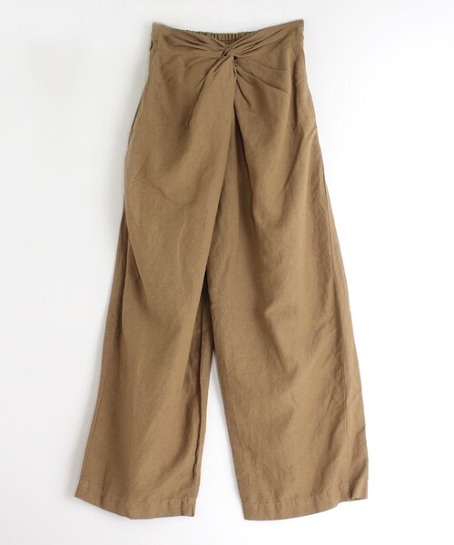 RNA-N（アールエヌエーエヌ）の「R3739 レーヨン麻ツイストデザインパンツ（パンツ・レディース・グレー/ブラウン/ブルーグレー）」の2枚目の写真