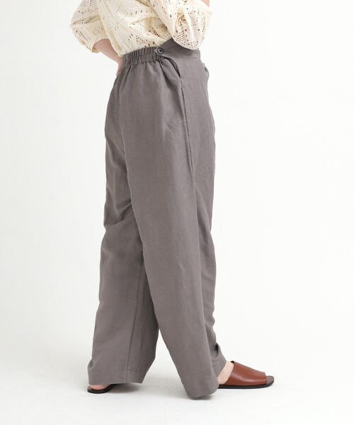 RNA-N（アールエヌエーエヌ）の「R3739 レーヨン麻ツイストデザインパンツ（パンツ・レディース・グレー/ブラウン/ブルーグレー）」の8枚目の写真