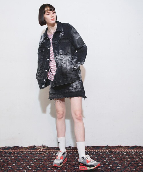 RNA（アールエヌエー）の「J1947 コントラストエフェクトGジャン（ジャケット/アウター・レディース・加工色(インディゴ)/加工色(ブラック)）」の21枚目の写真