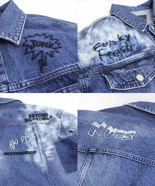 RNA（アールエヌエー）の「J1947 コントラストエフェクトGジャン（ジャケット/アウター・レディース・加工色(インディゴ)/加工色(ブラック)）」の15枚目の写真