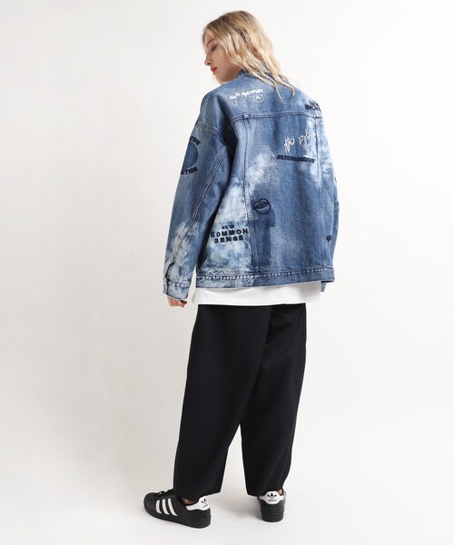 RNA（アールエヌエー）の「J1947 コントラストエフェクトGジャン（ジャケット/アウター・レディース・加工色(インディゴ)/加工色(ブラック)）」の8枚目の写真