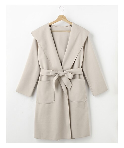 INGNI（イング）の「フードロングBIGコート（ジャケット/アウター・レディース・ﾌﾞﾙｰ/ｳｽﾍﾞｰｼﾞｭ/ﾓｶ・M）」の6枚目の写真