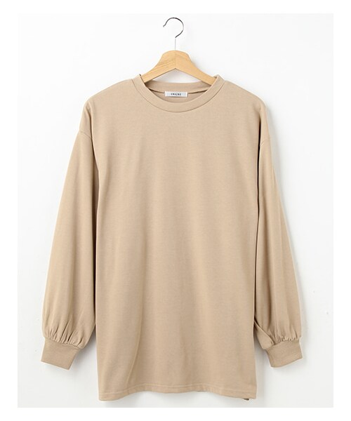 INGNI(イング)の「チュニックロングTシャツ(トップス・レディース・オフホワイト/スミクロ/ベージュ/ブラウン・M)」の7枚目の写真