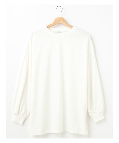 INGNI(イング)の「チュニックロングTシャツ(トップス・レディース・オフホワイト/スミクロ/ベージュ/ブラウン・M)」の5枚目の写真