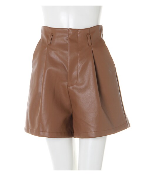 INGNI（イング）の「フェイクレザーキュロットパンツ（パンツ・レディース・ｱｲﾎﾞﾘｰ/ｸﾛ/ﾌﾞﾗｳﾝ・F）」の9枚目の写真