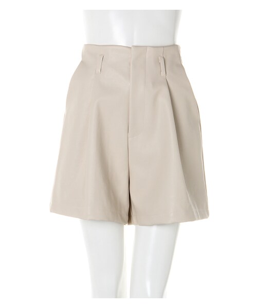 INGNI（イング）の「フェイクレザーキュロットパンツ（パンツ・レディース・ｱｲﾎﾞﾘｰ/ｸﾛ/ﾌﾞﾗｳﾝ・F）」の7枚目の写真