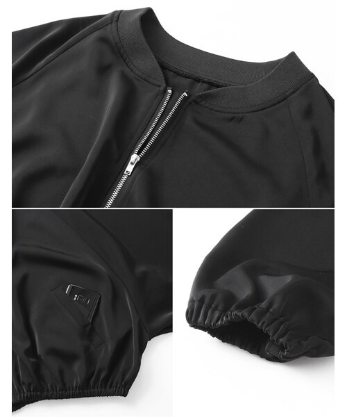 Re:EDIT（リエディ）の「[2020A/W COLLECTION][お家で洗える]マットサテンボリュームスリーブブルゾン（ジャケット/アウター・レディース・ブラック/グレージュ/モカピンク・M/L）」の10枚目の写真