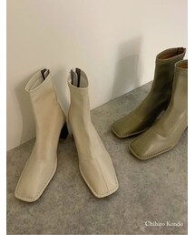 Re:EDIT（リエディ）の「[近藤千尋さん着用]スクエアトゥステッチミドルブーツ（シューズ）」