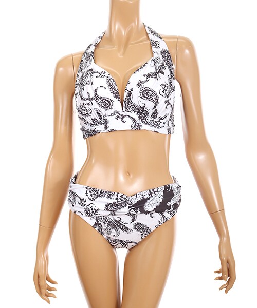 美品 PEAK&PINE Riberceフローラル ホルターネック 水着 9M 水着