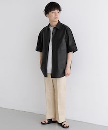 AURALEE（オーラリー）の「AURALEE LAMB LEATHER HALF-SLEEVE SHIRTS