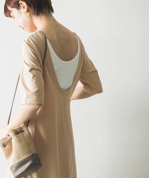 CASA FLINE（カーサフライン）の「CASA FLINE オーガニックコットンカットソーワンピース（その他・レディース・NAVY/BEIGE・FREE）」の9枚目の写真