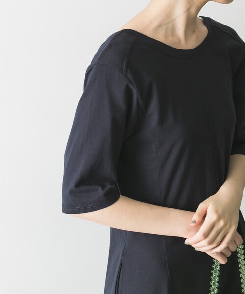 CASA FLINE（カーサフライン）の「CASA FLINE オーガニックコットンカットソーワンピース（その他・レディース・NAVY/BEIGE・FREE）」の3枚目の写真