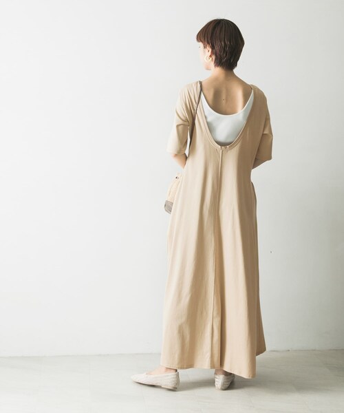 CASA FLINE（カーサフライン）の「CASA FLINE オーガニックコットンカットソーワンピース（その他・レディース・NAVY/BEIGE・FREE）」の1枚目の写真