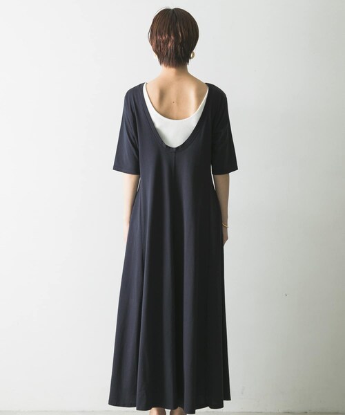 CASA FLINE（カーサフライン）の「CASA FLINE オーガニックコットンカットソーワンピース（その他・レディース・NAVY/BEIGE・FREE）」の13枚目の写真