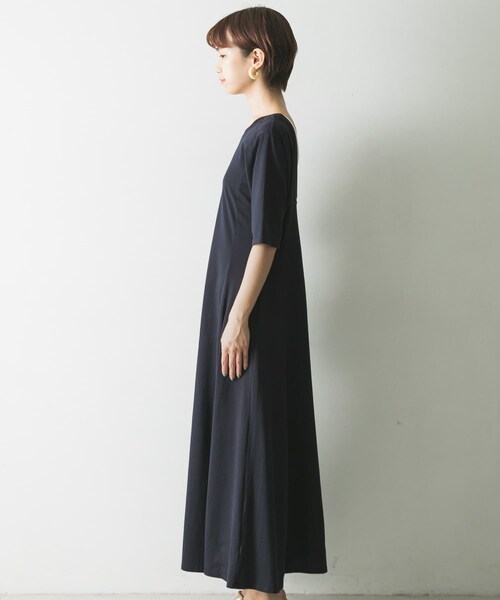 CASA FLINE（カーサフライン）の「CASA FLINE オーガニックコットンカットソーワンピース（その他・レディース・NAVY/BEIGE・FREE）」の12枚目の写真