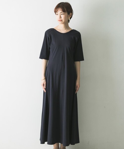 CASA FLINE（カーサフライン）の「CASA FLINE オーガニックコットンカットソーワンピース（その他・レディース・NAVY/BEIGE・FREE）」の11枚目の写真