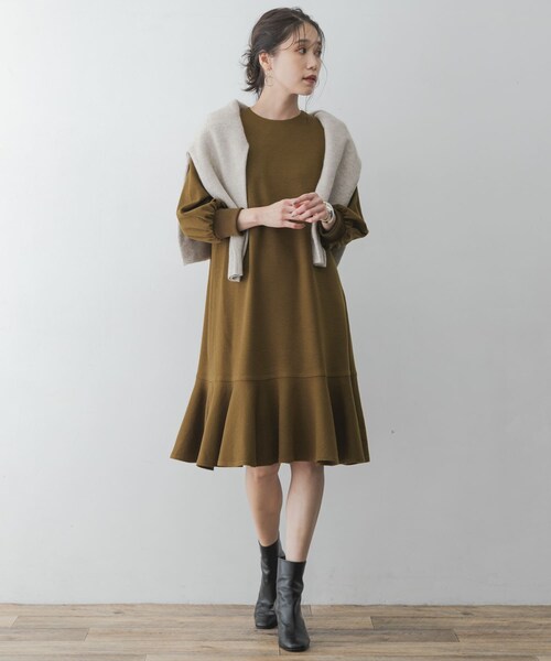 完売】F by ROSSO*エフバイロッソ*裾フレアワンピース 完売】F by ROSSO*エフバイロッソ*裾フレアワンピース