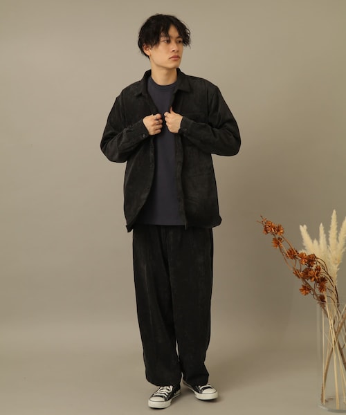 SENSE OF PLACE by URBAN RESEARCH（センスオブプレイスバイアーバンリサーチ）の「コーデュロイレギュラーカラーシャツ（その他・メンズ・GREEN/BLACK/CHARCOAL/GREIGE/BLUE/MINT/BROWN/PINK・S/M/L）」の12枚目の写真