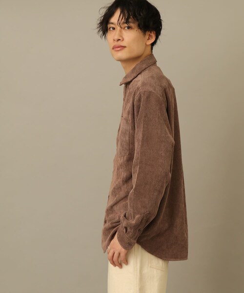 SENSE OF PLACE by URBAN RESEARCH（センスオブプレイスバイアーバンリサーチ）の「コーデュロイレギュラーカラーシャツ（その他・メンズ・GREEN/BLACK/CHARCOAL/GREIGE/BLUE/MINT/BROWN/PINK・S/M/L）」の20枚目の写真