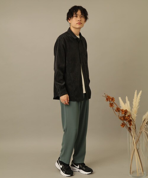 SENSE OF PLACE by URBAN RESEARCH（センスオブプレイスバイアーバンリサーチ）の「コーデュロイレギュラーカラーシャツ（その他・メンズ・GREEN/BLACK/CHARCOAL/GREIGE/BLUE/MINT/BROWN/PINK・S/M/L）」の13枚目の写真