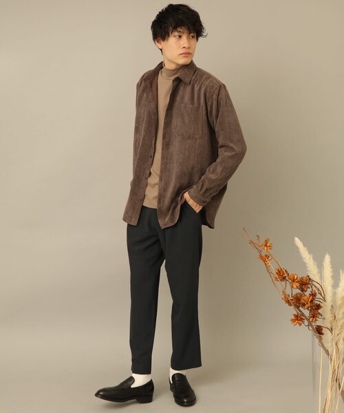 SENSE OF PLACE by URBAN RESEARCH（センスオブプレイスバイアーバンリサーチ）の「コーデュロイレギュラーカラーシャツ（その他・メンズ・GREEN/BLACK/CHARCOAL/GREIGE/BLUE/MINT/BROWN/PINK・S/M/L）」の19枚目の写真