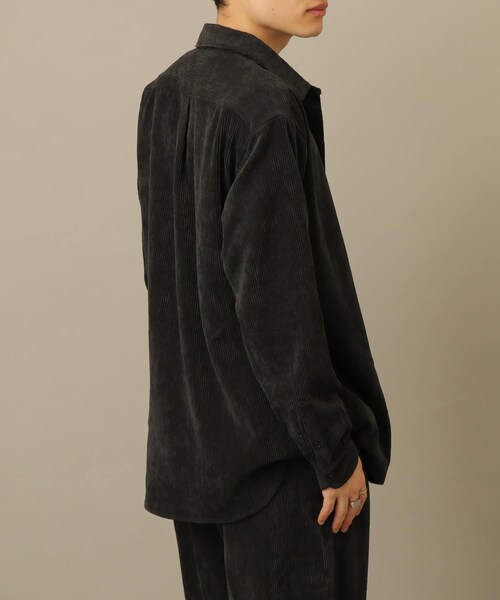SENSE OF PLACE by URBAN RESEARCH（センスオブプレイスバイアーバンリサーチ）の「コーデュロイレギュラーカラーシャツ（その他・メンズ・GREEN/BLACK/CHARCOAL/GREIGE/BLUE/MINT/BROWN/PINK・S/M/L）」の10枚目の写真