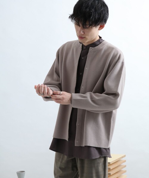 SENSE OF PLACE by URBAN RESEARCH（センスオブプレイスバイアーバンリサーチ）の「ミラノリブクルーネックカーディガン（その他・メンズ・MINT/BLACK/GREIGE・M/L）」の11枚目の写真