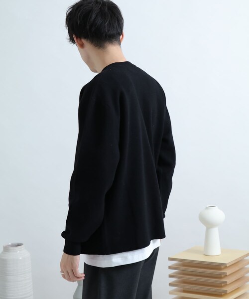 SENSE OF PLACE by URBAN RESEARCH（センスオブプレイスバイアーバンリサーチ）の「ミラノリブクルーネックカーディガン（その他・メンズ・MINT/BLACK/GREIGE・M/L）」の9枚目の写真