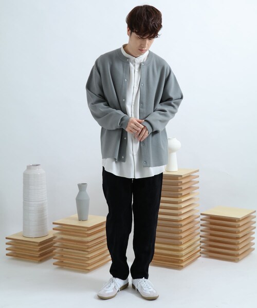 SENSE OF PLACE by URBAN RESEARCH（センスオブプレイスバイアーバンリサーチ）の「ミラノリブクルーネックカーディガン（その他・メンズ・MINT/BLACK/GREIGE・M/L）」の6枚目の写真