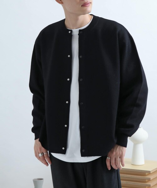 SENSE OF PLACE by URBAN RESEARCH（センスオブプレイスバイアーバンリサーチ）の「ミラノリブクルーネックカーディガン（その他・メンズ・MINT/BLACK/GREIGE・M/L）」の3枚目の写真