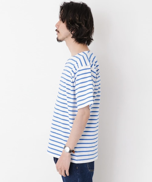 URBAN RESEARCH Sonny Label(アーバンリサーチサニーレーベル)の「マリンボーダーバスクTシャツ(その他・メンズ・オフ×レッド/オフ×ブルー/オフ×ブラウン・M/L)」の8枚目の写真