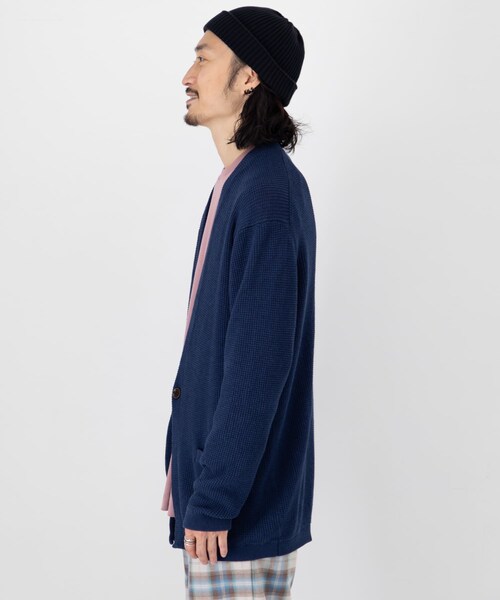URBAN RESEARCH Sonny Label(アーバンリサーチサニーレーベル)の「ワッフル1ボタンカーディガン(その他・メンズ・ミックスネイビー/ブラック/グレージュ・M/L)」の8枚目の写真