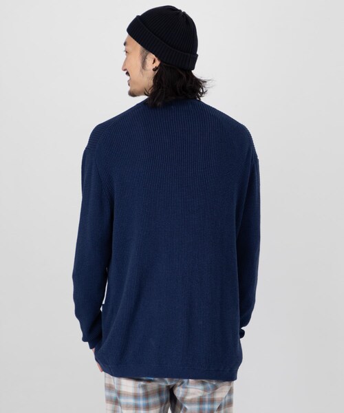 URBAN RESEARCH Sonny Label(アーバンリサーチサニーレーベル)の「ワッフル1ボタンカーディガン(その他・メンズ・ミックスネイビー/ブラック/グレージュ・M/L)」の9枚目の写真