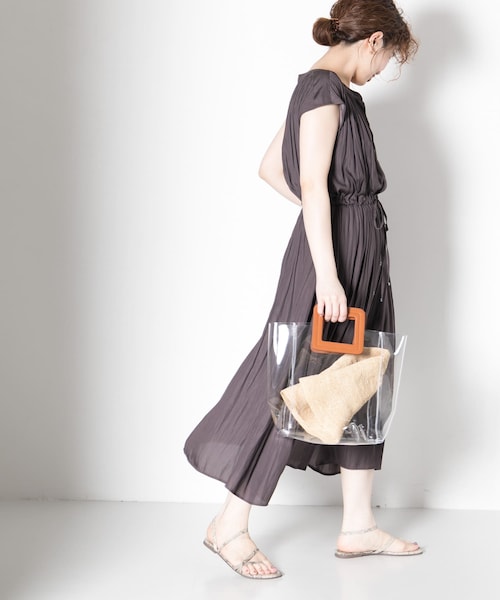 H483/TADASHI SHOJI ワンピース フレンチスリーブ ストレッチ