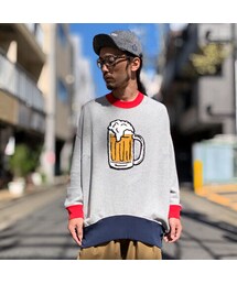 極美品 ALDIES アールディーズ Beer Funny Sweat グレー 極美品 ALDIES アールディーズ Beer Funny Sweat グレー高価