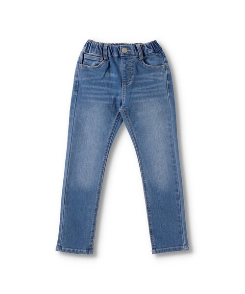 BRANSHES(ブランシェス)の「プレミアムストレッチデニム裏起毛パンツ(デニムパンツ・キッズ・ブルー/ネイビーブルー・90cm~150cm)」の1枚目の写真