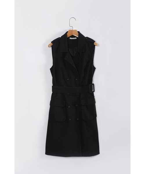 ORENDA（オレンダ）の「都會感修身風衣洋裝（ワンピース/ドレス・レディース・卡其/黑・S/M/L）」の9枚目の写真