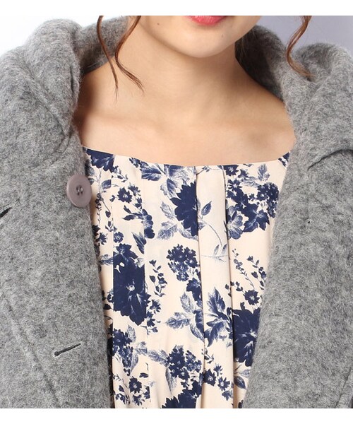 PAGEBOY（ページボーイ）の「【PAGEBOY】ビッグフード起毛コート（ジャケット/アウター・レディース・グレー系/ピンクベージュ/ブルー/ダークグリーン）」の9枚目の写真