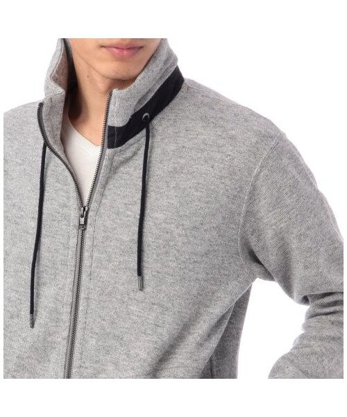 TAKEO KIKUCHI（タケオキクチ）の「W/Ac接結天竺スタンドカラーパーカー（スウェット・パーカー・メンズ・グレー系/グリーン系/ネイビー系・M/L/LL/3L）」の7枚目の写真