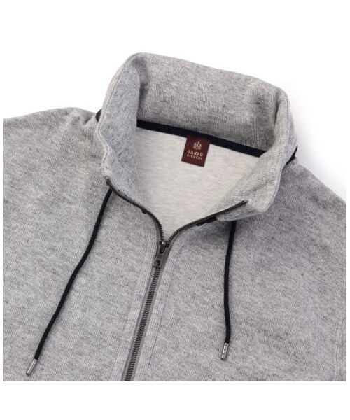 TAKEO KIKUCHI（タケオキクチ）の「W/Ac接結天竺スタンドカラーパーカー（スウェット・パーカー・メンズ・グレー系/グリーン系/ネイビー系・M/L/LL/3L）」の10枚目の写真