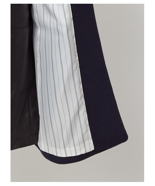 DRWCYS（ドロシーズ）の「二重織メルトンチェスターコート（ジャケット/アウター・レディース・ブラック/キャメル/ネイビー・M）」の12枚目の写真