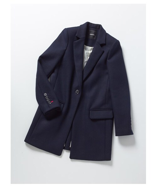 DRWCYS（ドロシーズ）の「二重織メルトンチェスターコート（ジャケット/アウター・レディース・ブラック/キャメル/ネイビー・M）」の3枚目の写真